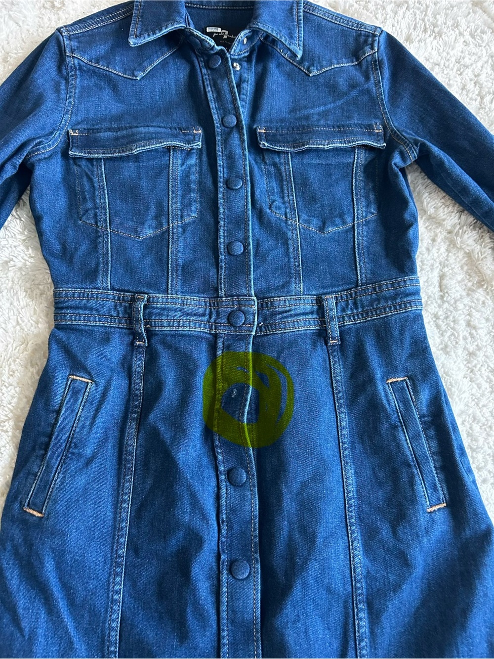 7 For All Mankind - Luxe Dress 
Denim Shirt Dress, Classic Button-Front Style - Picture 10 of 10